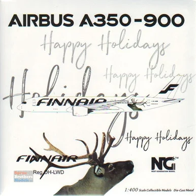 NGM39048 1:400 NG Model FinnAir Airbus A350-900 Reg #OH-LWD Happy Holiday #2 (pre-painted/pre-built)