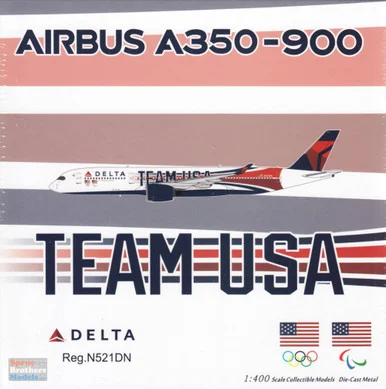 NGM39082 1:400 NG Model ULTIMATE Delta Airlines Airbus A350-900 Reg #N521DN Team USA #2 (pre-painted/pre-built)