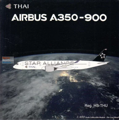 NGM39083 1:400 NG Model Thai Airways Airbus A350-900 Reg #HS-THU Star Alliance (pre-painted/pre-built)