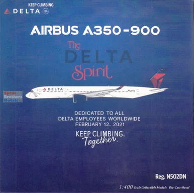 NGM39119 1:400 NG Model Delta Airlines Airbus A350-900 Reg #N502DN 'The Delta Spirit' (pre-painted/pre-built)