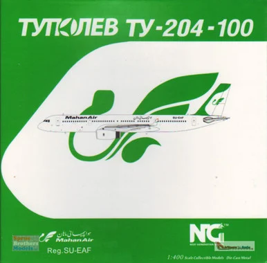 NGM40003 1:400 NG Model Mahan Air Tupolev Tu-204-120 Reg #SU-EAF (pre-painted/pre-built)