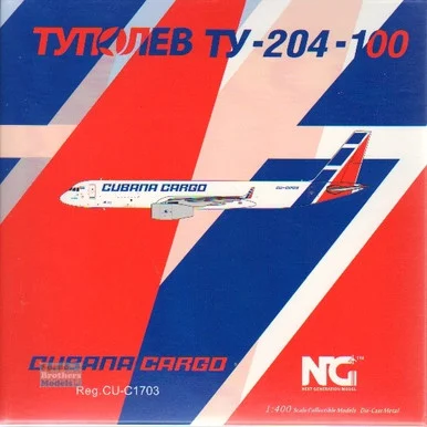 NGM40013 1:400 NG Model Cubana Cargo Tupolev Tu-204-100SE Reg #CU-C1703 (pre-painted/pre-built)