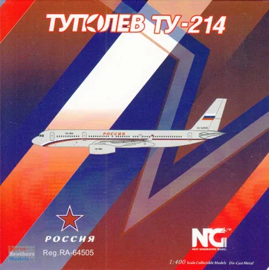 NGM40020 1:400 NG Model Russia State Transport Company Tupolev Tu-214 Reg #RA-64505 (pre-painted/pre-built)