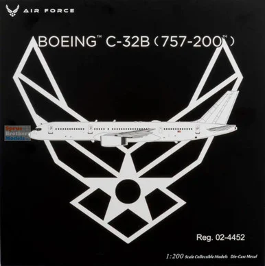 NGM42045 1:200 NG Model USAF C-32B (B757-200) Reg #02-4452 (pre-painted/pre-built)