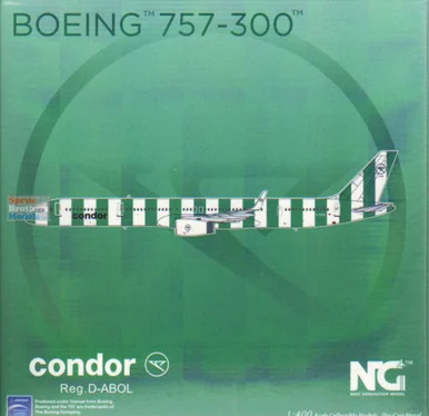 NGM45005 1:400 NG Model Condor B757-300 Reg #D-ABOL 'Condor Island' (pre-painted/pre-built)