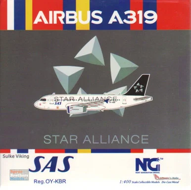NGM49003 1:400 NG Model SAS Airbus A319 Reg #OY-KBR (pre-painted/pre-built)