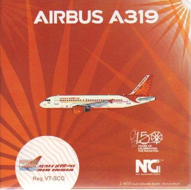 NGM49008 1:400 NG Model Air India Airbus A319-100 Reg #VT-SCG (pre-painted/pre-built)