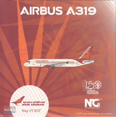 NGM49010 1:400 NG Model Aur India Airbus A319-100 Reg #VT-SCF (pre-painted/pre-built)