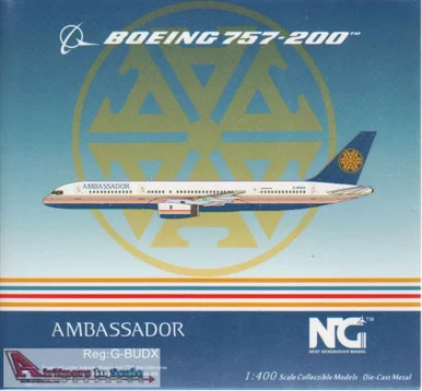 NGM53116 1:400 NG Model Ambassador Airways Boeing 757-200 Reg #G-BUDX (pre-painted/pre-built)