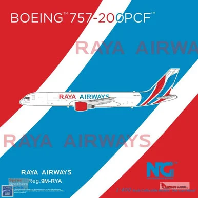 NGM53163 1:400 NG Model Raya Airways B757-200PCF Reg #9M-RYA (pre-painted/pre-built)