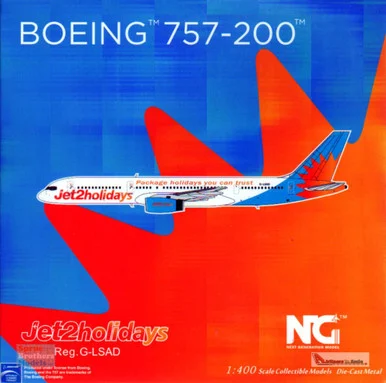 NGM53183 1:400 NG Model Jet2 Holidays B757-200 Reg #G-LSAD (pre-painted/pre-built)