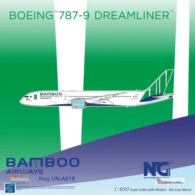 NGM55045 1:400 NG Model Bamboo Airways Boeing 787-9 Reg #VN-A818 (pre-painted/pre-built)