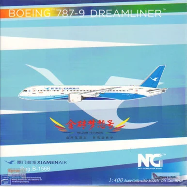 NGM55072 1:400 NG Model Xiamen Airlines B787-9 Reg #B-1566 (pre-painted/pre-built)