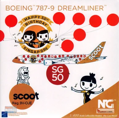 NGM55096 1:400 NG Model Scoot B787-9 Reg #9V-OJE (pre-painted/pre-built)