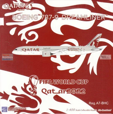 NGM55098 1:400 NG Model Qatar Airways B787-9 Reg #A7-BHC FIFA World Cup Qatar 2022 (pre-painted/pre-built)