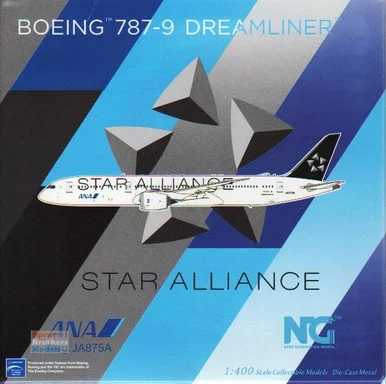 NGM55112 1:400 NG Model ANA B787-9 Reg #JA875A Star Alliance (pre-painted/pre-built)