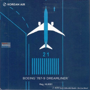 NGM55147 1:400 NG Model Korean Air B787-9 Reg #HL8081 (pre-painted/pre-built)