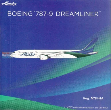 NGM55162 1:400 NG Model Alaska Airlines B787-9 Reg #N784HA (pre-painted/pre-built)