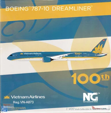 NGM56016 1:400 NG Model Vietnam Airlines B787-10 Reg #VN-A873 '100th Aircraft' (pre-painted/pre-built)