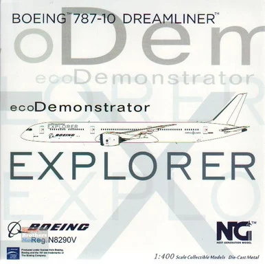 NGM56025 1:400 NG Model B787-10 Reg #N8290V ecoDemonstrator (pre-painted/pre-built)