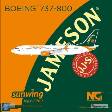 NGM58089 1:400 NG Model Sunwing B737-800(S) Reg #C-FPRP 'Jameson Whiskey Livery' (pre-painted/pre-built)