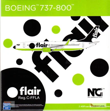 NGM58113 1:400 NG Model Flair Airlines B737-800(W) Reg #C-FFLA (pre-painted/pre-built)