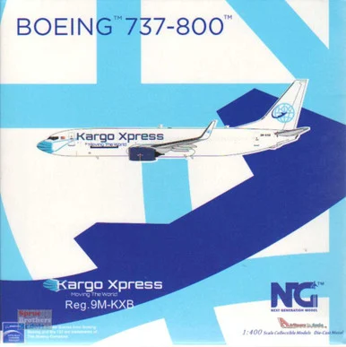 NGM58123 1:400 NG Model Kargo Xpress B737-800(W) Reg #9M-KXB 'Face Mask' (pre-painted/pre-built)