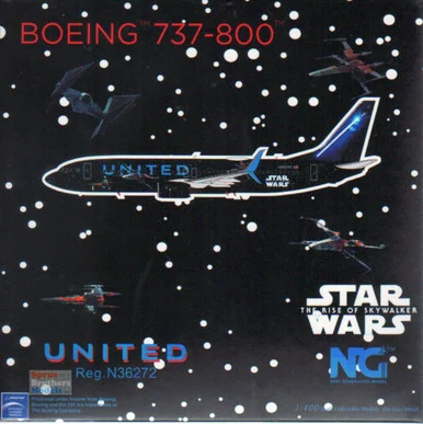NGM58133 1:400 NG Model United Airlines B737-800(W) Reg #N36272 'Star Wars' (pre-painted/pre-built)