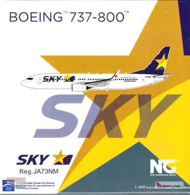 NGM58141 1:400 NG Model Skymark Airlines B737-800 Reg #JA73NM (pre-painted/pre-built)