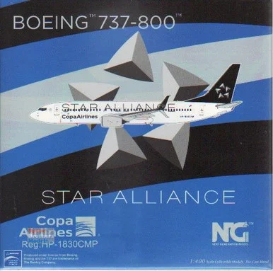 NGM58143 1:400 NG Model Copa Airlines B737-800(S) Reg #HP-1830CMP Star Alliance (pre-painted/pre-built)