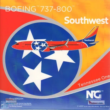 NGM58157 1:400 NG Model Southwest Airlines B737-800(S) Reg #N8620H 'Tennessee One' (pre-painted/pre-built)