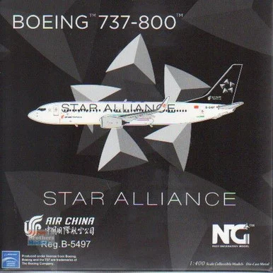 NGM58177 1:400 NG Model Air China B737-800(W) Reg #B-5497 Star Alliance (pre-painted/pre-built)