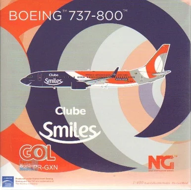 NGM58195 1:400 NG Model GOL Linhas Aereas B737-800 Reg #PR-GXN Clube Smiles (pre-painted/pre-built)