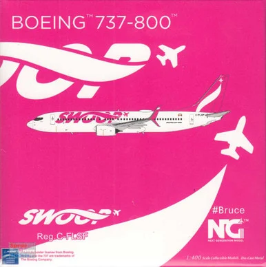 NGM58207 1:400 NG Model Swoop Airlines B737-800(S) Reg #C-FLSF #Bruce (pre-painted/pre-built)