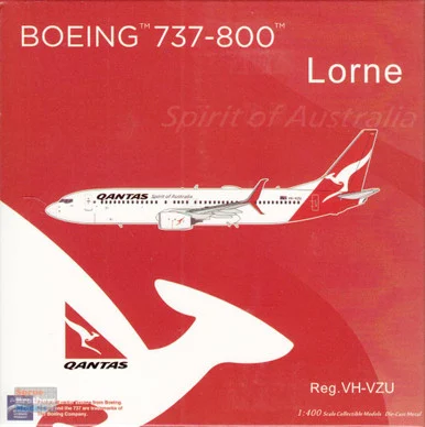 NGM58236 1:400 NG Model Qantas B737-800 Reg #VH-VZU (pre-painted/pre-built)