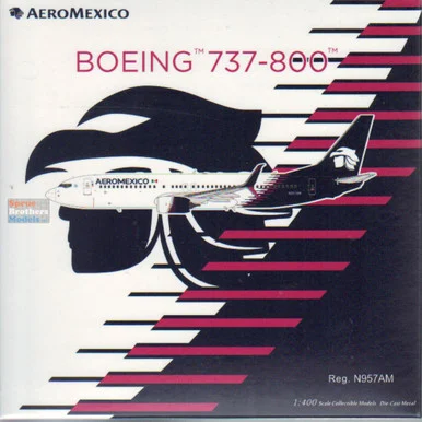 NGM58247 1:400 NG Model AeroMexico B737-800(S) Reg #N957AM (pre-painted/pre-built)