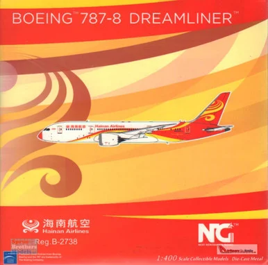 NGM59003 1:400 NG Model Hainan Airlines B787-8 Reg #B-2738 Red Nose (pre-painted/pre-built)