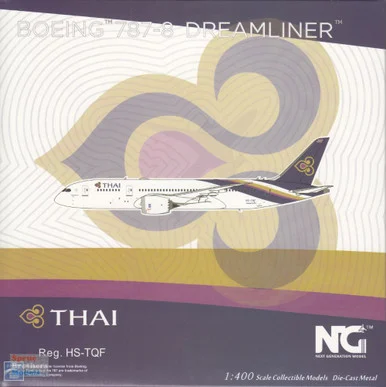 NGM59013 1:400 NG Model Thai Airways B787-8 Reg #HS-TQF (pre-painted/pre-built)