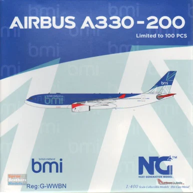 NGM61019 1:400 NG Model BMI British Midland Airbus A330-200 Reg #G-WWBN (pre-painted/pre-built)