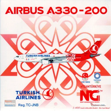 NGM61032 1:400 NG Model Turkish Airlines Airbus A330-200 Reg #TC-JNB 'Tokyo 2021 Olympic Games' (pre-painted/pre-built)