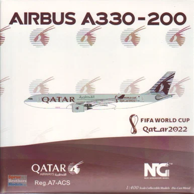 NGM61058 1:400 NG Model Qatar Airways Airbus A330-200 Reg #A7-ACS 'FIFA World Cup Qatar 2022' (pre-painted/pre-built)