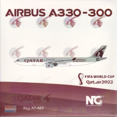 NGM62045 1:400 NG Model Qatar Airways Airbus A330-300 Reg #A7-AEF 'FIFA World Cup Qatar 2022' (pre-painted/pre-built)