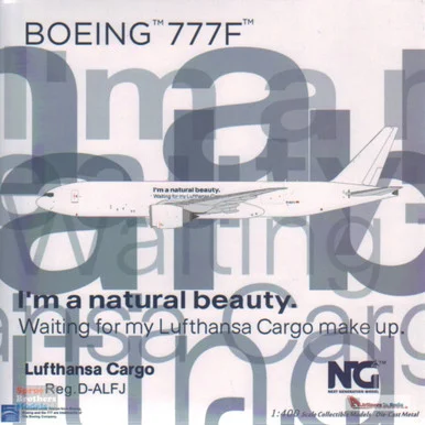 NGM72013 1:400 NG Model Lufthansa Cargo B777F Reg #D-ALFJ 'I'm A Natural Beauty' (pre-painted/pre-built)