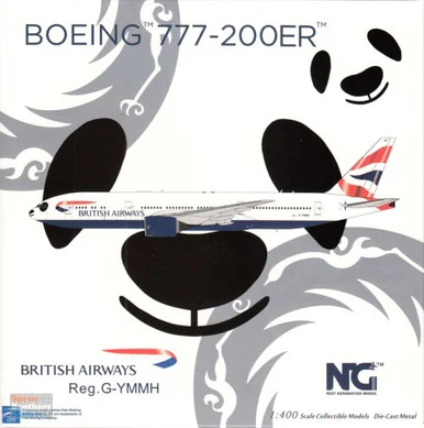 NGM72030 1:400 NG Model British Airways B777-200ER Reg #G-YMMH Panda Flight (pre-painted/pre-built)