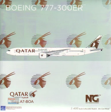 NGM73011 1:400 NG Model Qator Airways B777-300ER Reg #A7-BOA (pre-painted/pre-built)