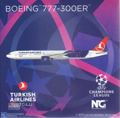 NGM73031 1:400 NG Model Turkish Airlines B777-300ER Reg #TC-LJJ 'UEFA Champions League' (pre-painted/pre-built)