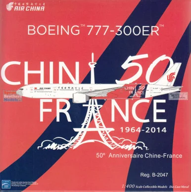 NGM73046 1:400 NG Model Air China B777-300ER Reg #B-2047 '50 Years of China & France Diplomatic Relations' (pre-painted/pre-built)
