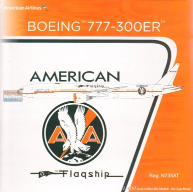 NGM73090 1:400 NG Model American Airlines B777-300ER Reg #N735AT Flagship DFW Livery (pre-painted/pre-built)
