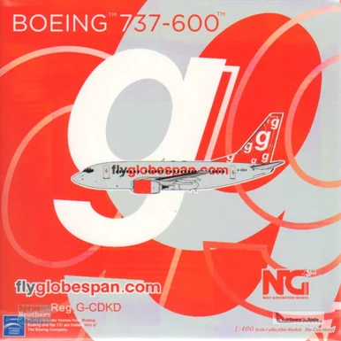 NGM76001 1:400 NG Model Flyglobespan B737-600 Reg #G-CDKD [SAS Hybrid Livery] (pre-painted/pre-built)
