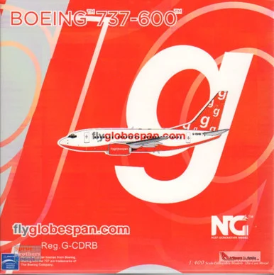 NGM76002 1:400 NG Model Flyglobespan B737-600 Reg #G-CDRB (pre-painted/pre-built)